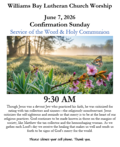 Sunday, June 7, 2026 Worship Bulletin