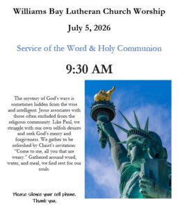 Sunday, July 5, 2026 Worship Bulletin