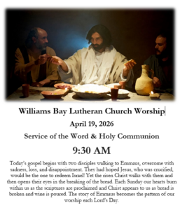 Sunday, April 19, 2026 Worship Bulletin