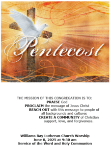 Sunday, June 8, 2025 Worship Bulletin